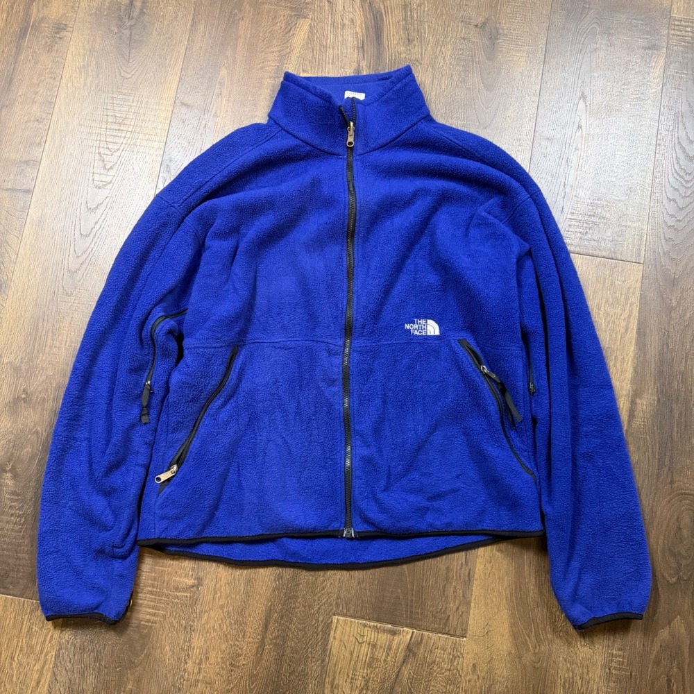 Vintage 90s The North Face Men's XL Royal Blue Technical Full Zip Fleece